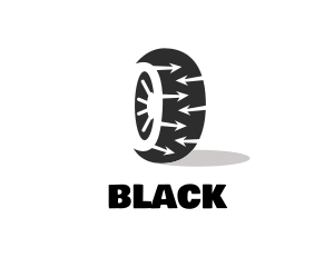 Tire Wheel Arrows logo design