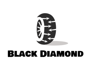 Black - Tire Wheel Arrows logo design