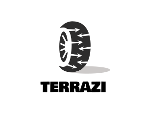 Tire Wheel Arrows logo design