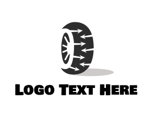 Rv - Tire Wheel Arrows logo design