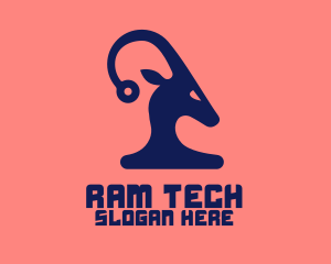 Ram - Digital Red Ram logo design
