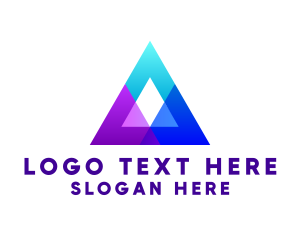 Management - Multicolor Triangle Letter A logo design