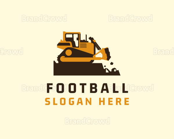 Bulldozer Machinery Equipment Logo