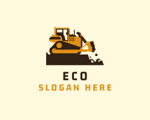 Heavy Equipment - Bulldozer Machinery Equipment logo design