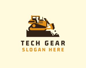 Equipment - Bulldozer Machinery Equipment logo design