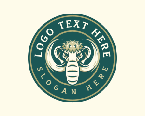 History - Ancient Mammoth Animal logo design