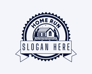 Cabin Home Roofing logo design