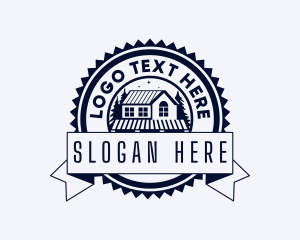 Roofer - Cabin Home Roofing logo design