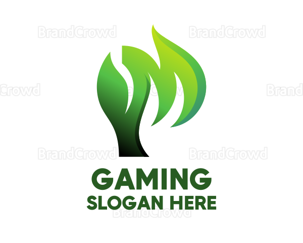 Green Tree Letter P Logo