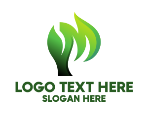Orchard - Green Tree Letter P logo design
