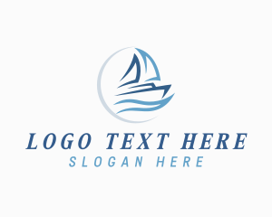 Ferry - Sailing Boat Ferry logo design