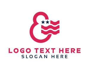 Typography - Red Flag Ampersand logo design