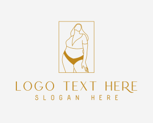 Vlogging - Sexy Chubby Model logo design