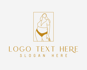 Woman - Sexy Chubby Model logo design