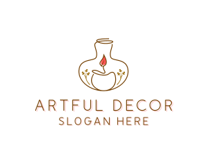 Decor - Candle Light Decoration logo design