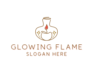 Candle - Candle Light Decoration logo design