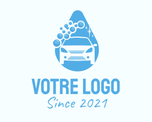 Blue - Droplet Car Wash logo design