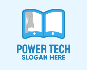 Learning - Tablet Ebook Pages logo design