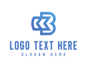 Technology - Delivery Arrow Letter B logo design