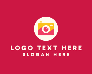 Instagram - Red Orange Camera Photography logo design