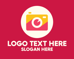 Digicam - Red Orange Camera Photography logo design