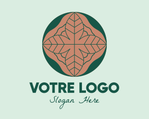 Minimalist Nature Leaves  Logo