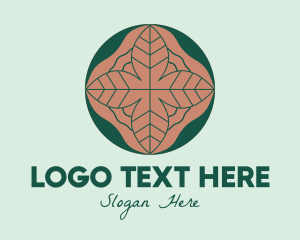 Minimalist Nature Leaves  Logo