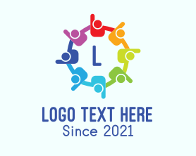 United - Colorful Community Letter logo design