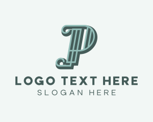 Photography Design Studio Letter P Logo
