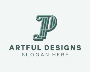 Photography Design Studio Letter P logo design