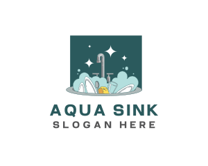 Sink - Faucet Dish Washing logo design