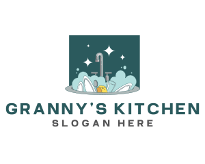 Faucet Dish Washing logo design