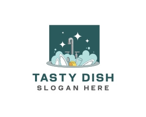 Faucet Dish Washing logo design