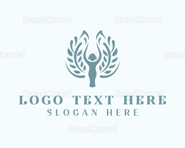 Leaf Wreath Woman Logo