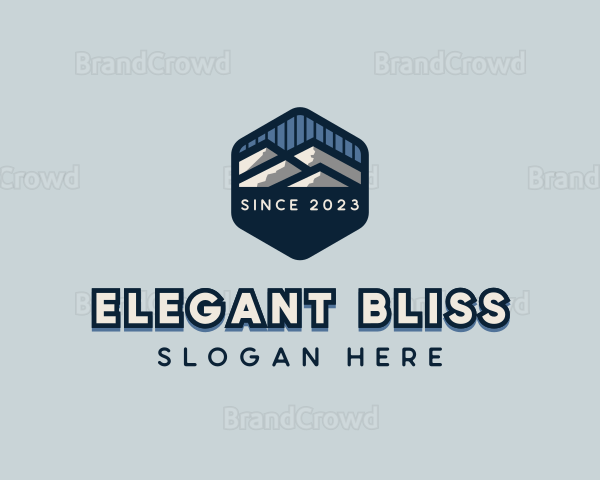 Outdoor Mountain Hiking Logo