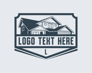 Town House - House Roofing Real Estate logo design