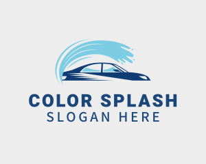 Blue Car Wash Cleaning logo design