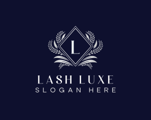 Ornamental Luxury Diamond Crest logo design