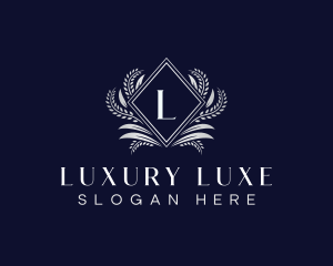 Ornamental Luxury Diamond Crest logo design