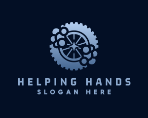 Wheel - Gear Wheel Cleaning logo design