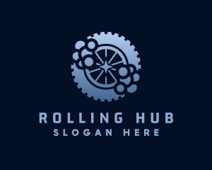 Gear Wheel Cleaning logo design