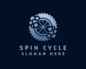 Wheel - Gear Wheel Cleaning logo design