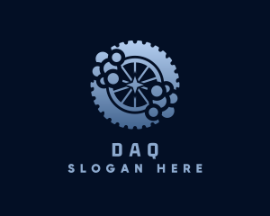 Gear Wheel Cleaning logo design