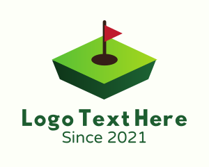 3D Golf Course logo design
