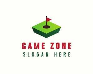 3D Golf Course logo design