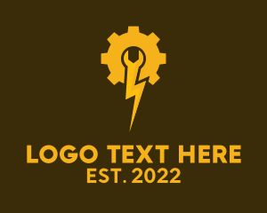 Lightning - Electric Gear Mechanic logo design