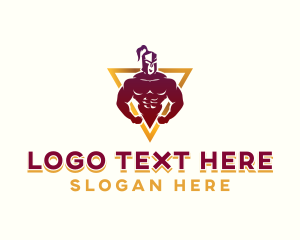 Strongman - Gym Fitness Gladiator logo design