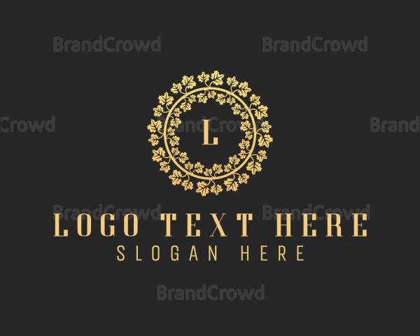 Flower Garland Wedding Logo