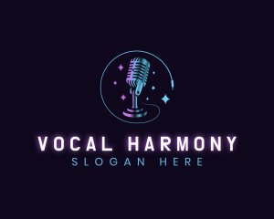Voice - Podcast Dj Microphone logo design