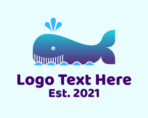 Amusement Park - Happy Whale Sea logo design